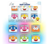 Glo Pals Luminous Water Activated Sensory Cubes for Bath Time and Sensory Play, 6 Reusable Luminous Cubes for Kids and Babies, Baby Shark