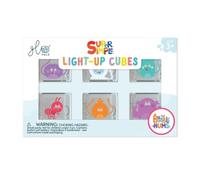Glo Pals Water-Activated Light-Up Bath Toy Cubes, Super Simple - Bumble Nums, Pack of 6