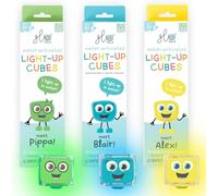 Glo Pals Water-Activated Light-Up Cubes Bundle for Sensory Play (Extraordinary Earth - Green, Yellow + Blue)