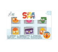 Glo Pals Water-Activated Light-Up Cubes, Super Simple Noodle Pals Pack of 6 | Glows Multicolor On Contact with Water, Switch Off When Dry, Build Fine Motor Skills