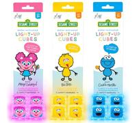 Glo Pals Water-Activated Light-Up Sensory Bath Toy Cubes for Bathtime and Sensory Play, Vibrant Light-Up Colored Cubes for Kids and Toddlers, Glows Pink, Yellow, and Blue, Pack of 12