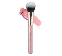GLO&RAY Duo Fiber Stippling Brush-Foundation Brush for Cream, Liquid, Blush & Highlighter-Vegan Bristles Face Makeup Applicator-Airbrush Finish Blending Professional Beauty Tool Gift for Women Pink