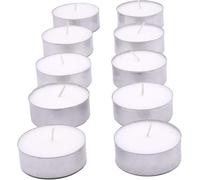 Glo-Wax Giant Tea Lights - Extra Large Unscented Long Burning Tea Lights Candles for Home & Outdoor Ambience, 10-Hour Maxi Candles - White Wax Set for Decor, Events & Relaxation (20)