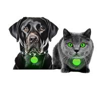 GLO-X Dog Glow Tag - Glow in The Dark Cat Tags to Keep Your Pets Safe at Night - 12+ Hours Glow Time - Charges in Daylight - Unlimited Recharges - No Batteries Required