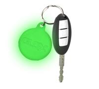 GLO-X Key Glow Tags - World’s Most Powerful Glow in The Dark Key Tags to Find Your Keys In The Dark -12+ Hours Glow Time - Solar Powered, Glows Green in the Dark