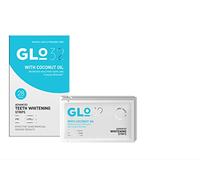 GLO32 - Advanced Teeth Whitening Strips - Gentle Teeth Stain Remover with Coconut Oil - Effective in 20min - Peroxide Free - Vegan Cruelty Free - 28pcs