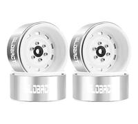 GLOBACT 1.9 Beadlock Wheels RC Wheel Hub for 1/10 TRX4 TRX6 Axial SCX10 I II III Pro Redcat RC Crawler Upgrade Accessories (4Pcs White)