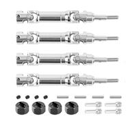 GLOBACT 45# Steel CVD Front & Rear U-Joint Drive Shaft Set for Traxxas Mini Maxx Driveshaft 107154-1 1/16 RC Upgrades Part Replace 10750 10750X 3654 (Silver)