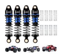 GLOBACT Aluminum Adjustable Shock Damper Oil Shock for ARRMA 1/18 Granite Typhon 1/16 Mojave GROM RC Truck Upgrade Parts Replace ARA330806 (Black Blue)