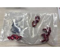 GLOBACT Aluminum Alloy Spindle Hub Set for Losi 1/16 Mini-B 1/18 Mini-T 2.0 RC Buggy Truck Upgrades Parts Replace LOS214006 (Red)