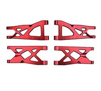 Globact Aluminum Front & Rear Suspension Arms Set for 1/10 Arrma Granite 4X4/Senton/Rc Short Course Truck Upgrade Parts Replacement of AR330443 AR330516 Option Parts(Red)