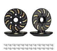 GLOBACT Black Brass Extended Wheel Weights Hubs 154g Counterweight Set 6mm Extended Hex hub for Trx4 Trx6 Axial SCX10 II III Redcat GEN7 GEN8 1.9inch 2.2inch Wheel Rims Upgrade Parts (4Pcs)