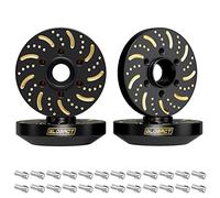 GLOBACT Black Brass Extended Wheel Weights Hubs 252g Counterweight Set 9mm Extended Hex hub for 1/10 Trx4 Trx6 Axial SCX10 II III Redcat GEN7 GEN8 1.9inch 2.2inch Wheel Rims Upgrade Parts (4Pcs)