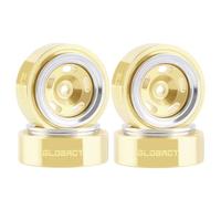 GLOBACT Brass & Aluminum 0.7'' Beadlock Wheel Rim Hub for Axial SCX30 Ford Bronco 4X4 SCX30 Jeep Wrangler JLU 4X4 RC Crawler Car Upgrade Parts