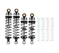 GLOBACT Front & Rear Shock Absorbers Set Aluminum for LOSI 1/16 Mini-B 1/18 Mini-T 2.0 LOS314004 RC Buggy Truck Upgrade Replacement Parts (Black)