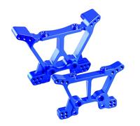 GLOBACT Front & Rear Shock Tower Aluminum Alloy for 1/10 Traxxas Slash 4x4 4WD RC Car Replacement of Part #6838 6839 Upgrade Parts (Blue)