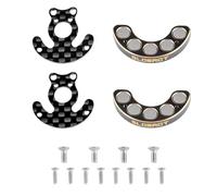 GLOBACT Tungsten Steel & Brass 1.3" 1.8" Beadlock Wheel Weights Front Portal Axle Counterweights Single 6.5g for TRX4M Axial SCX24 AX24 1/18 1/24 RC Crawler Upgrade Accessories (Black Gold 2PCS)