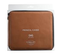 Global Art Materials 48 Leather Pencil Case 96 Antique Brown Finish