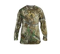 Global Attire Mens Long Sleeve Camouflage Print Forest Jungle Tshirt Camo Full Sleeved T Shirt Top Outdoor Hunting Shooting Camo Real Tree Woods
