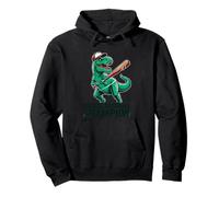 Global Baseball Champion T-Rex Dinosaur Vintage B-Movie Pullover Hoodie