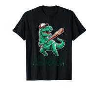 Global Baseball Champion T-Rex Dinosaur Vintage B-Movie T-Shirt