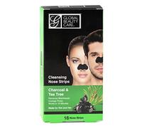 Global Beauty Care 18 Nose Cleansing Strips of Activated Charcoal & Tea Tree Nose Strips For Blackheads Removal Charcoal Blackhead Remover Strips - 18 Ct