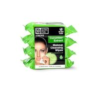Global Beauty Care Bulk Makeup Remover Wipes Ideal for Travel Toiletries (Pack of 4) (Cucumber)