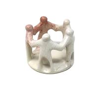 Global Crafts Natural Soapstone Circle of Friends - Smolart