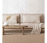 Global Cream Beige Lattice Cotton Jute Rug Rug 120X170Cm For The