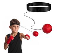 Global-Daily Boxing Training Ball with Adjustable Headband, Reaction Ball for Training, Speed, Boxing Training, Mixed Martial Arts, Fitness, Reaction Training (Red)