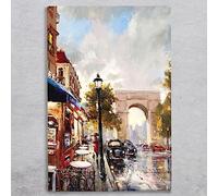 Global Designs Arc De Triomphe Ceramic Tile Picture Plaque Sign Wall Art By Brent Heighton Paris Scene 30x20cm