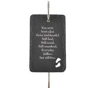 Global Designs Baby Still Born Grave Stick Marker Plaque Ornament Slate Memorial Sentimental Tribute Graveside Decor 25x11cm