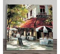Global Designs Cafe Berlotti Ceramic Tile Picture Plaque Sign Wall Art By Brent Heighton Paris Scene 20x20cm