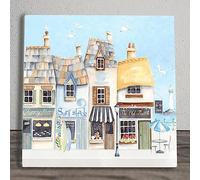 Global Designs Ceramic Tile Picture Thoughts Of Summer Surf Shack Plaque Sign Wall Art K T Bentley 20x20cm