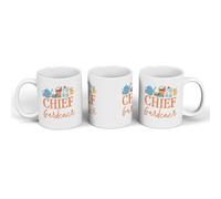 Global Designs Chief Gardener Ceramic Mug with Various Gardening Tools Design - Gardeners Gift Idea
