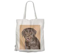 Global Designs Chocolate Labrador Dog Decorative Gift Dog Lover Reusable Eco Friendly Tote Bag