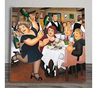 Global Designs Dining Out Ceramic Tile Plaque Sign Wall Art Picture By Beryl Cook Restaurant UV Printed Artwort