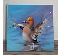 Global Designs Duckling Duck Ceramic Tile Picture Plaque Sign Wall Art Flapping By D Finney 20x20cm