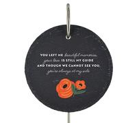 Global Designs Floral Grave Stick Marker Plaque Ornament Poppies Memorial Remembrance Slate Graveside Decor Graveside Decor 25x11cm