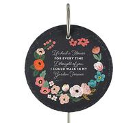 Global Designs Floral Wreath Grave Stick Marker Plaque Ornament Memorial Slate Graveside Decor Sentimental Tribute Graveside Decor 25x11cm