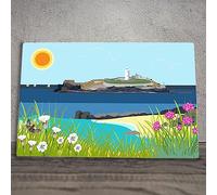 Global Designs Godrevy Lighthouse Ceramic Tile Picture Plaque Sign Nautical Wall Art By Kate Pearson 20x30cm