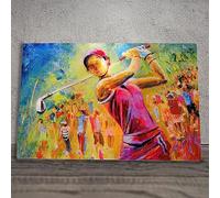 Global Designs Golf Ceramic Tile Picture Plaque Sign Wall Or Freestanding Golf Attitude Art By Miki De Goodaboom 20x30cm