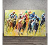 Global Designs Horse Racing Ceramic Tile Picture Plaque Sign Wall Or Freestanding Art By Miki De Goodaboom 20x30cm