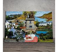 Global Designs Lake District Collage Ceramic Tile Picture Nautical Plaque Wall Art By S Cummins 20x30cm