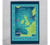 Global Designs Map Tile Picture Shipping Forecast Ceramic Plaque Sign Wall Art Kate Pearson 30x20cm