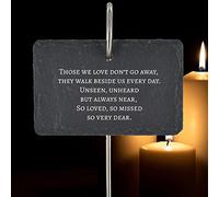 Global Designs Memorial Graveside Plaque Those We Love Don'T Go Away Grave Stake Ornament Quote Poem Slate