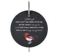 Global Designs Robin Grave Stick Marker Plaque Ornament Memorial Slate Graveside Decor Sentimental Tribute Graveside Decor 25x11cm