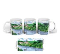 Global Designs Ross On Wye Illustration Printed On Ceramic Classic Mug