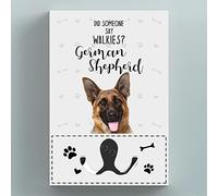 Global Designs Walkies German Shepherd Themed Wall Hung Lead Hook Dog Breed Lead Holder Wall Hook