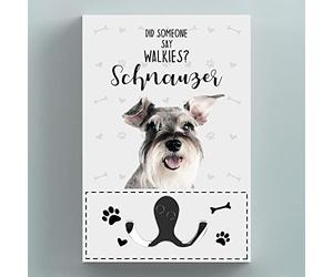 Global Designs Walkies Schnauzer Themed Wall Hung Lead Hook Dog Breed Lead Holder Wall Hook